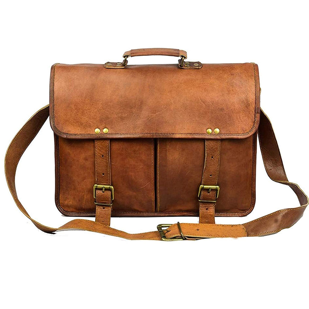 Twin Pocket Laptop Leather Bag – cuerobags