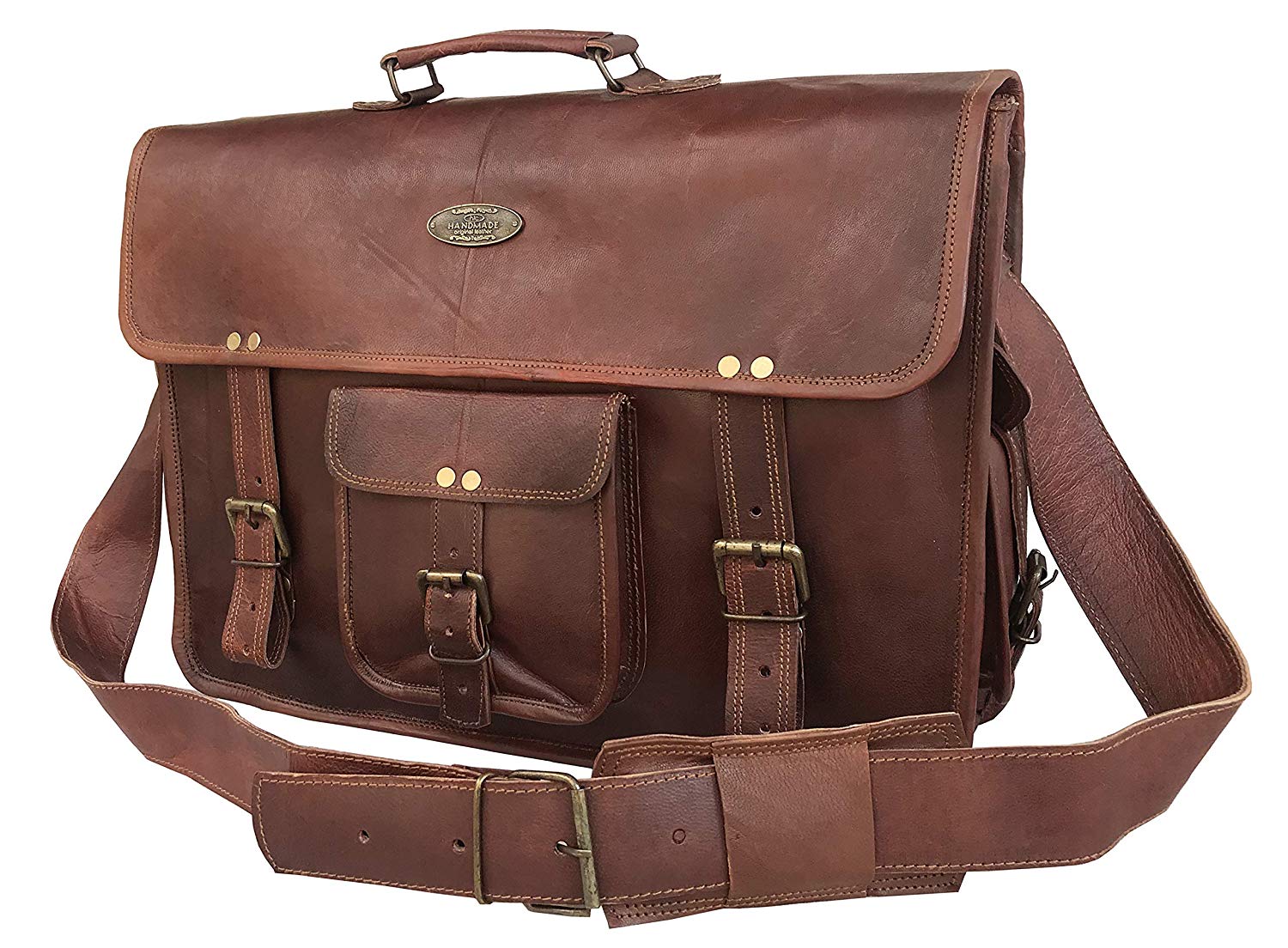 Rugged Leather Messenger Bag - Rugged Leather Laptop Bag -Cuero Bags ...