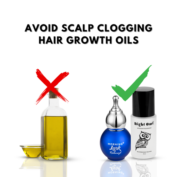 avoid scalp clogging hair growth oils