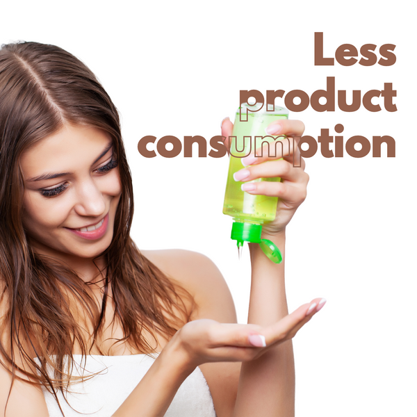 Less product consumption