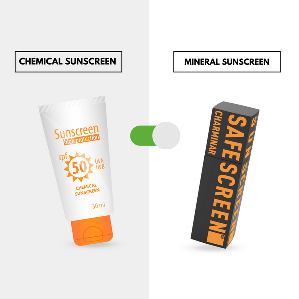 Switch from chemical sunscreen to mineral sunscreen