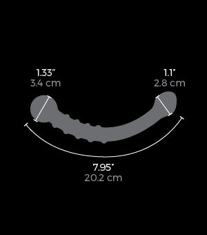 Specifications of the Le Wand Bow, stainless steel dildo at The Cowgirl Shop