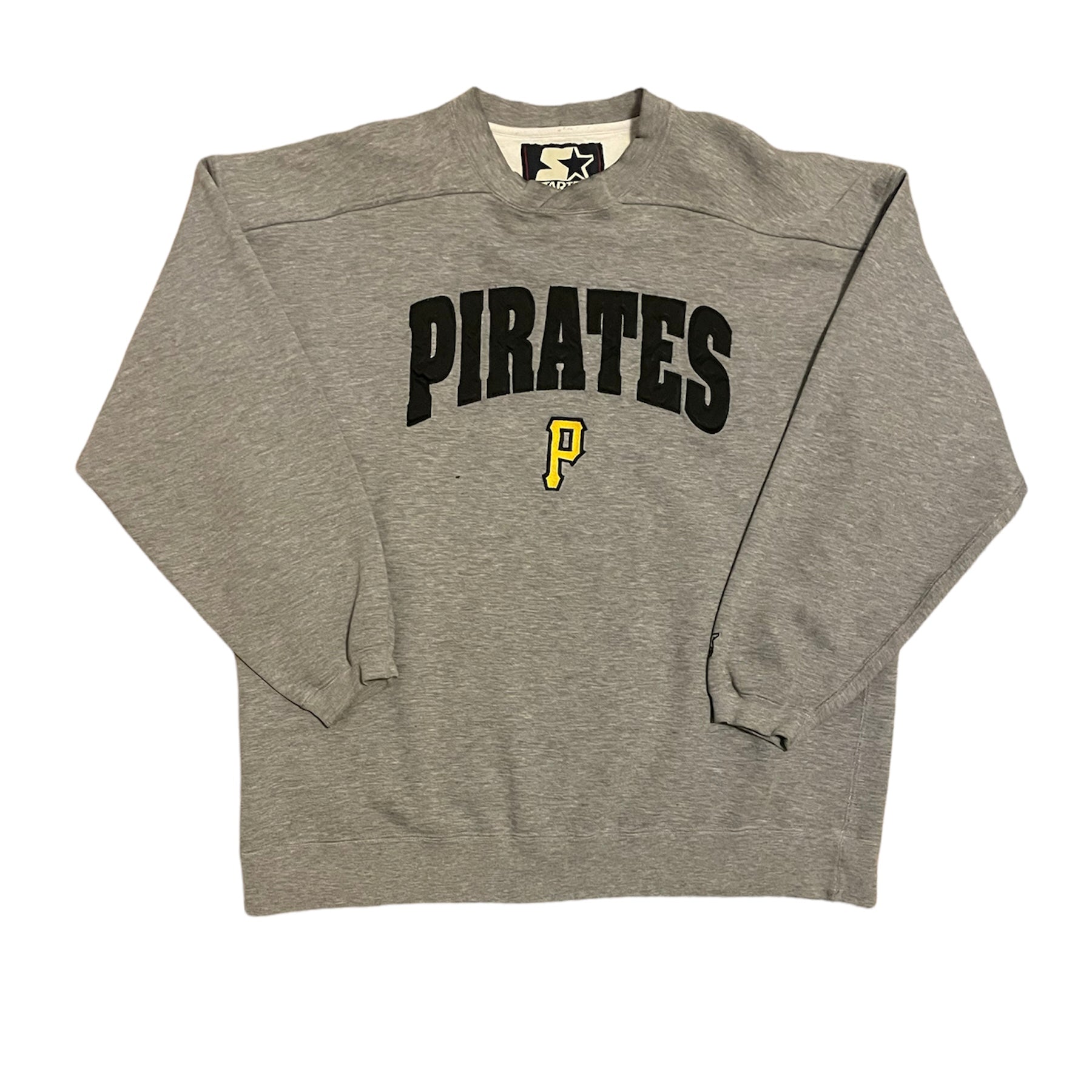 Antigua Pittsburgh Steelers Grey Reward Long Sleeve Crew Sweatshirt, Grey, 55% Cotton / 45% POLYESTER, Size 3XL, Rally House