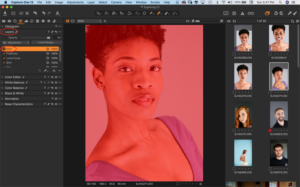 How to Edit Skin in Capture One