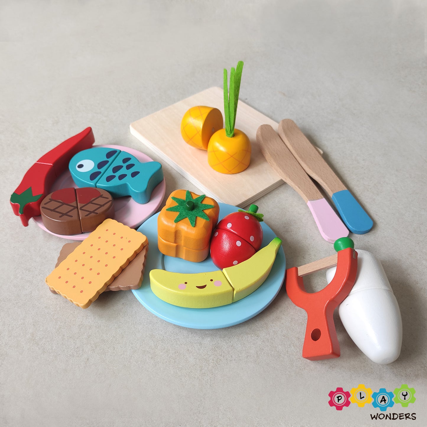 wooden cutting vegetable toys