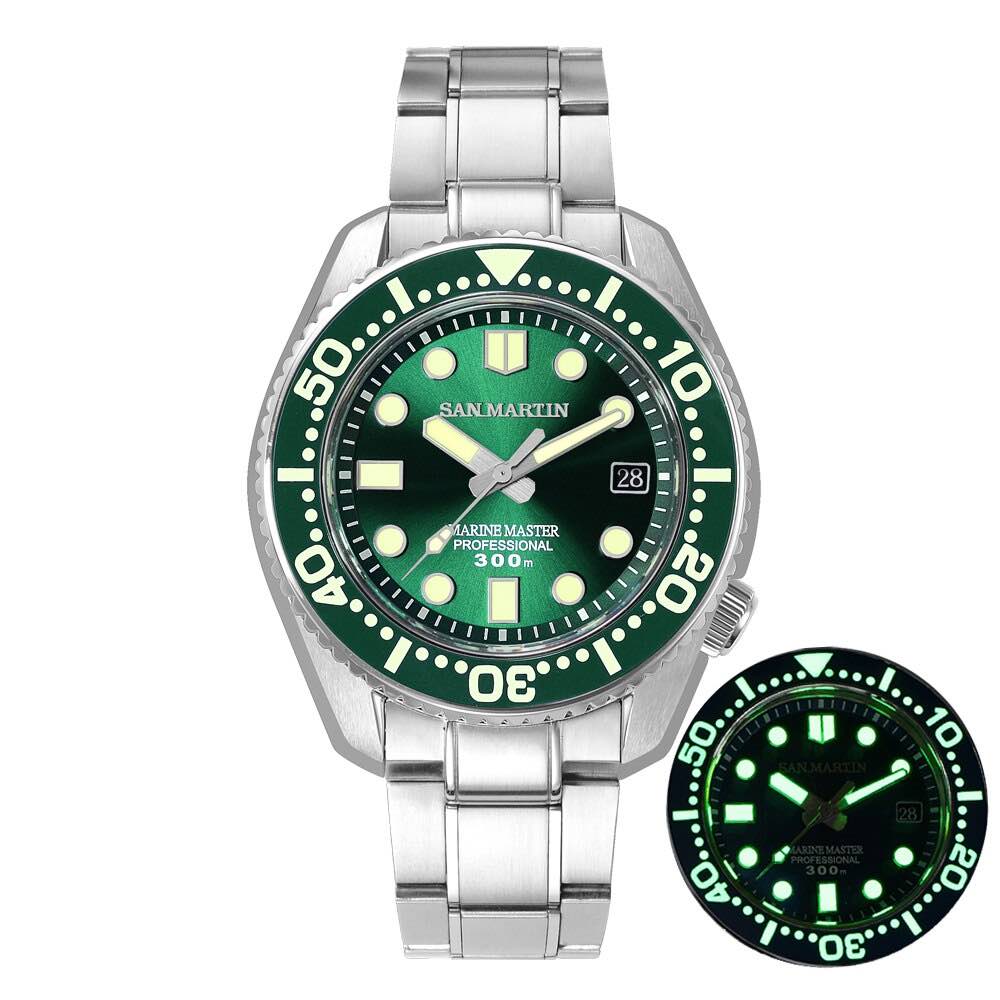 SAN MARTIN SS MARINE MASTER SBDX SEIKO HOMAGE DIVER NH35 • BLACK | BLU ...