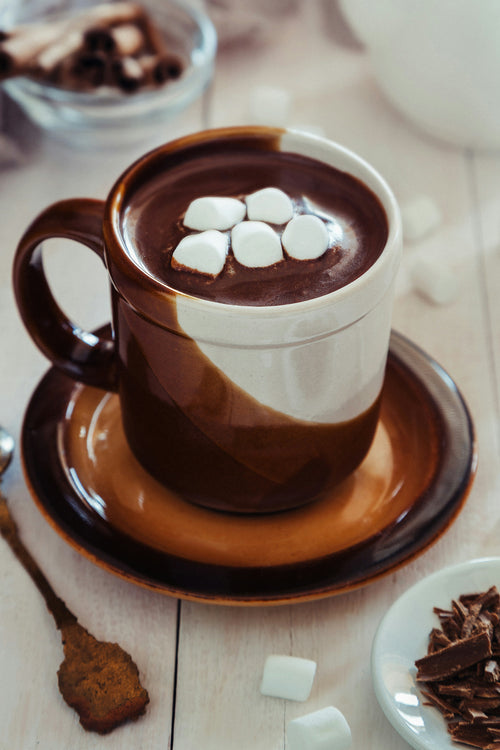 hot chocolate with marshmallows on top