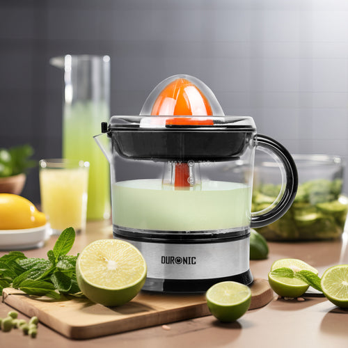 Electric Citrus juicer with lime juice inside