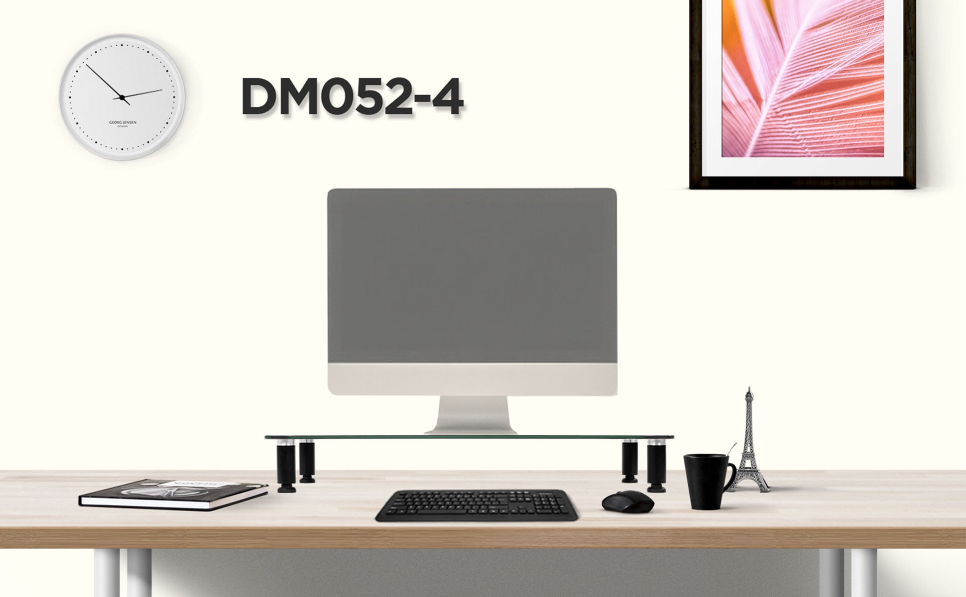 dm451x1, silver, desk, mount, bracket, stand, support, riser, arm, double, two, twin, duo, dual, office, computer