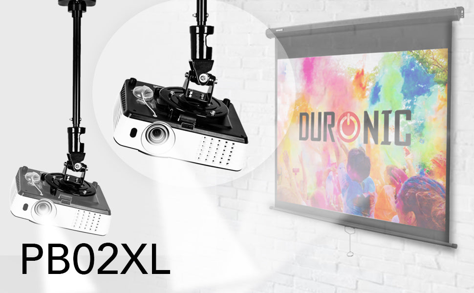Duronic PB02XL Support plafond et mural universel avec bras prolongateur  pour vidéoprojecteur - Support vidéoprojecteur - Achat moins cher