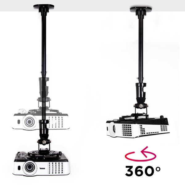  Duronic Soporte para proyector PB07XB, Fijación de soporte  para techo, Capacidad de 22 libras, Universal, Resistente, Accesorios  incluidos