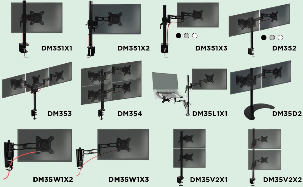 duronic, desk, mount, dm35, dm351x1, range, whole, dm351x2, dm351x3, dm352, dm353, dm354, dm351x1