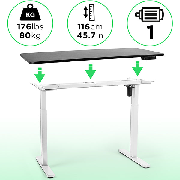 Duronic TM12BK Telaio per scrivania elettrico - Altezza regolabile