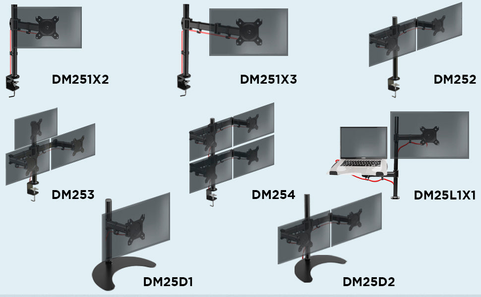 duronic, desk, mount, dm35, dm351x1, range, whole, dm351x2, dm351x3, dm352, dm353, dm354, dm351x1