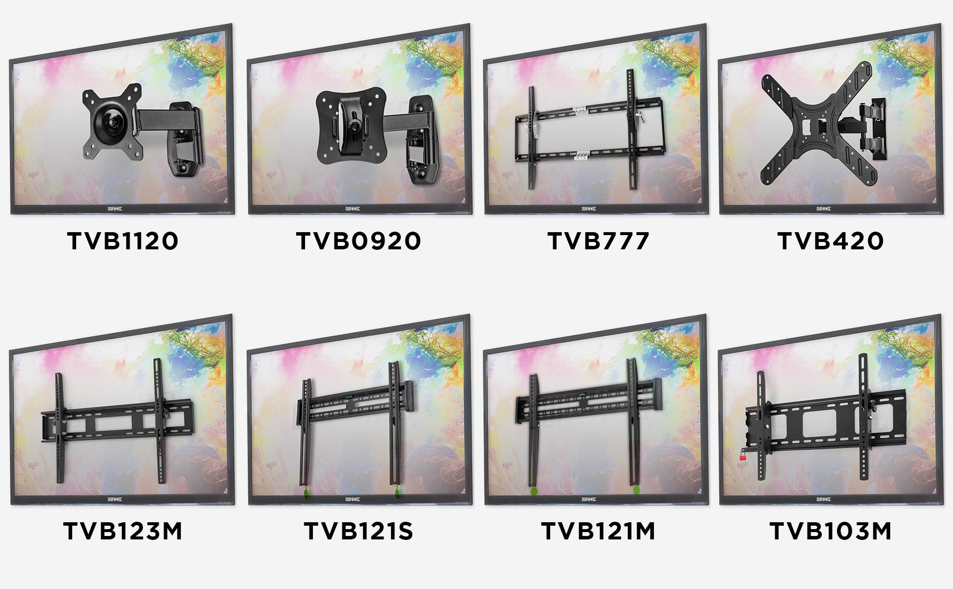  Duronic TV Bracket Wall and Ceiling Mount TVB103M 32-65 Inch  Television Screen VESA Up to 600x400mm Flat Screen LED OLED QLED Heavy Duty  Anti-Theft : Electronics