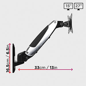 Duronic DM65W1X2 Supporto da parete monitor 13” – 27” staffa