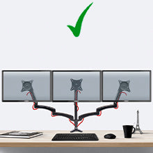 Duronic DM553 Support triple 3 écrans PC pour bureau à pince - Ajustement  omnidirectionnel à la volée grâce au mécanisme à ressort - Rotatif /  Inclin— duronic-fr