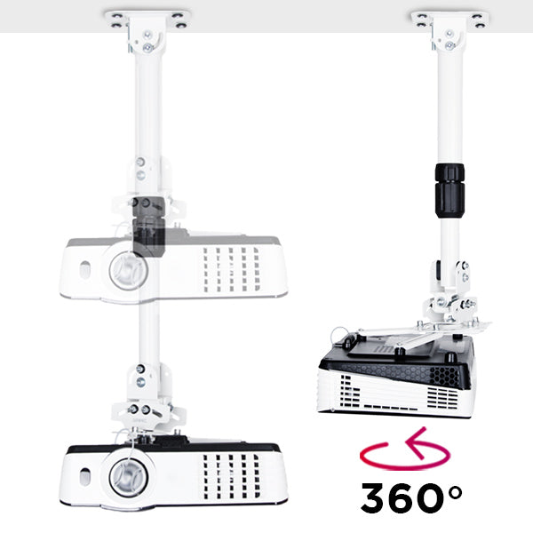 Duronic PB06XL Support vidéoprojecteur universel inclinable et rotatif -  Bras extensible / télescopique - Capacité 13,6 kg - Installation plafond -  I— duronic-fr