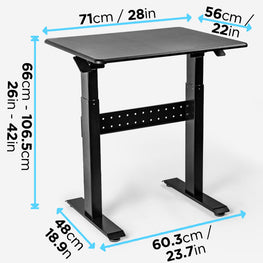 Duronic TM04F Scrivania regolabile, Scrivania ergonomica nera