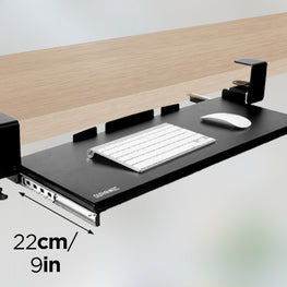 RICOO Supporto tastiera PC CZ0300 Estraibile Scorrevole Staffa sotto tavolo  Per keyboard computer Montaggio inclinabile Girevole Gel-Pad Nero :  : Informatica