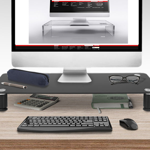 Duronic DM051 Réhausseur d'écran / Support en verre pour écran d'ordinateur  / ordinateur portable / écran TV (63 x 24 cm) - Accessoire TV vidéo