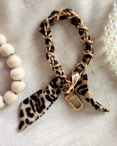 cheetah bracelet keychain