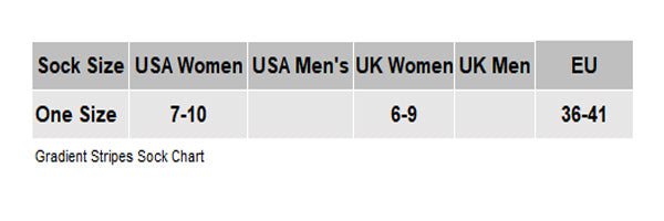 Speed Gradient Socks Size Chart