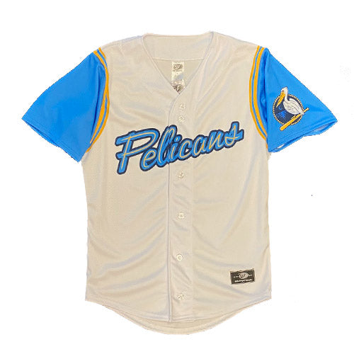 MYRTLE BEACH PELICANS OT SPORTS HOME WHITE REPLICA JERSEY - Myrtle Beach Pelicans Official product image