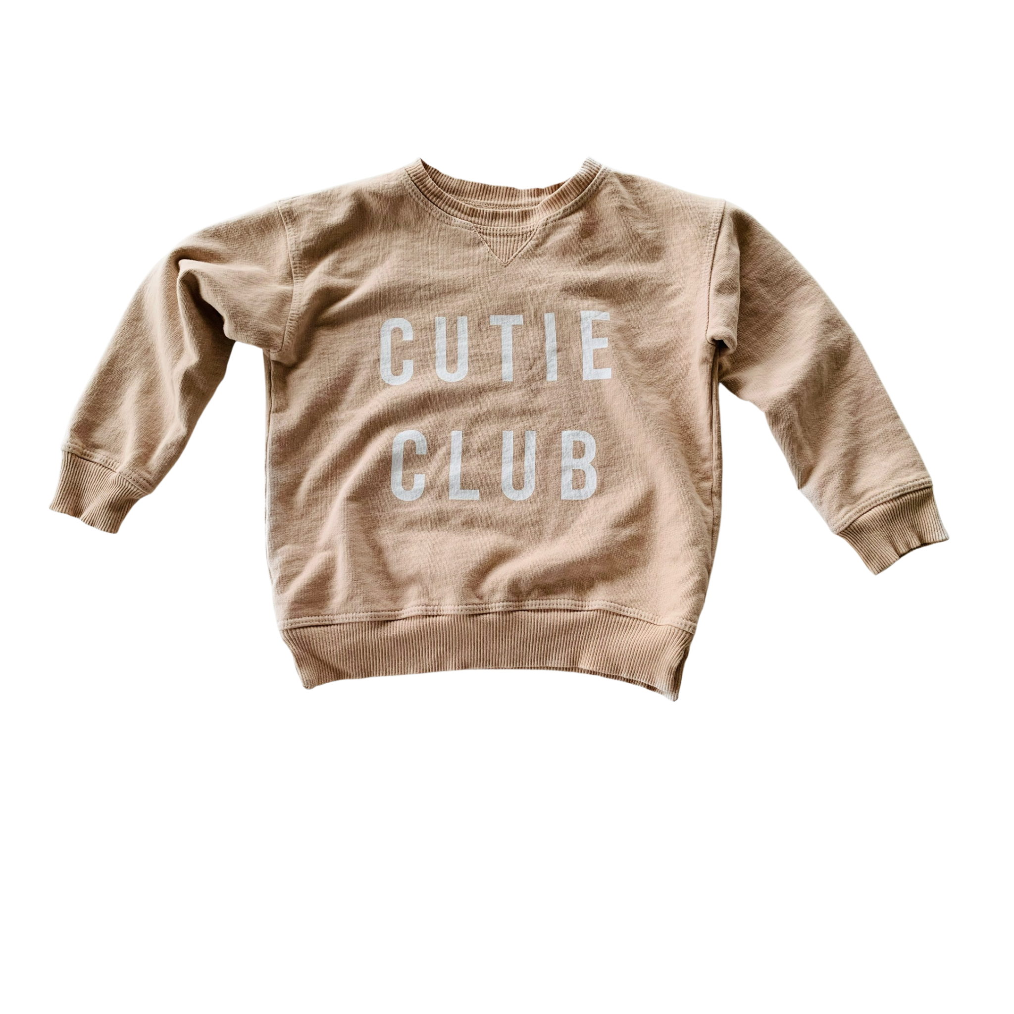 CUTIE CLUB KIDS SWEATSHIRT IN TOFFEE – JAMES + MAEE