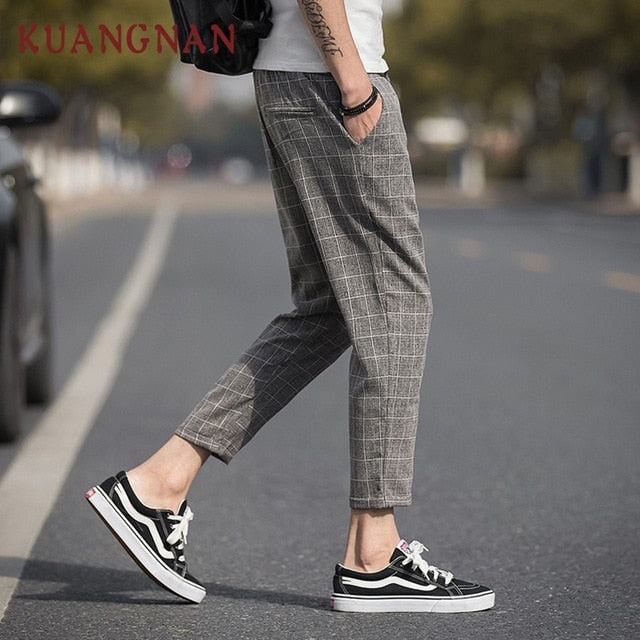 casual plaid pants mens