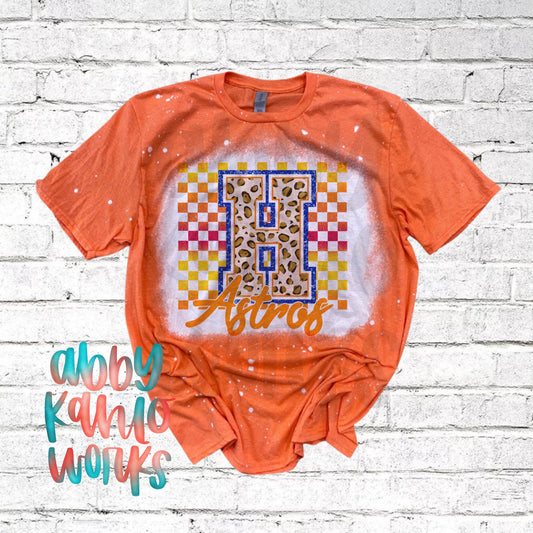 Astros Splatter Bleached Shirt – AbbyKahloWorks