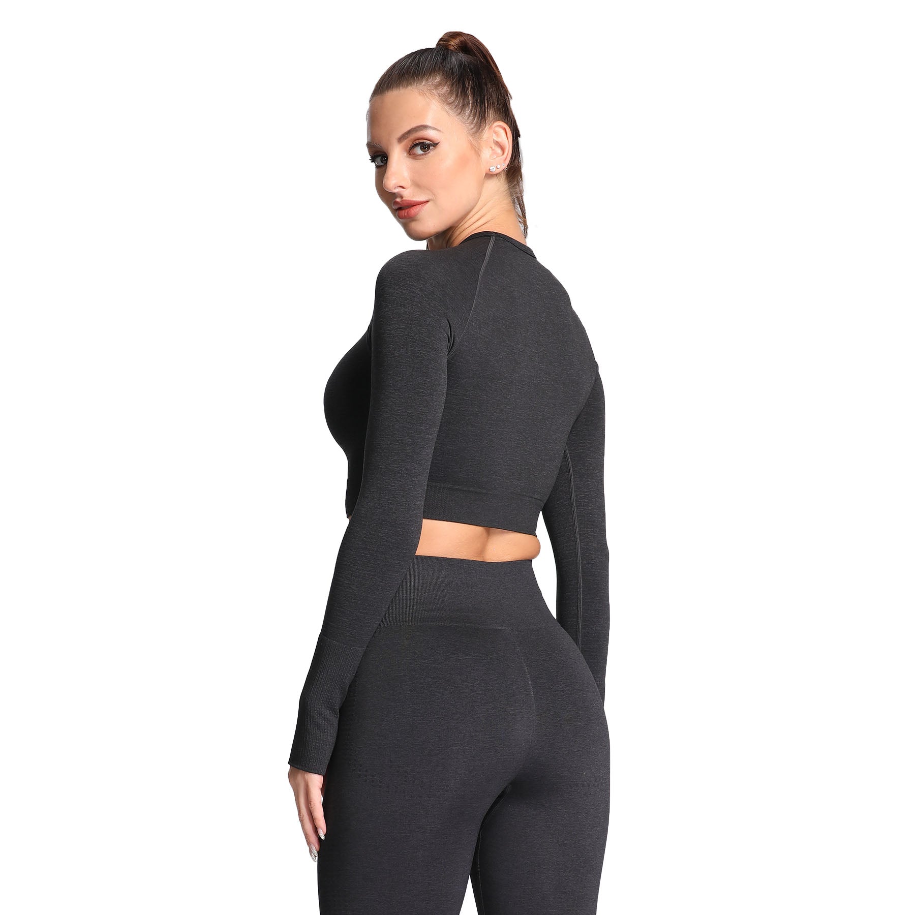 Aoxjox Vital Long Sleeve Crop Top