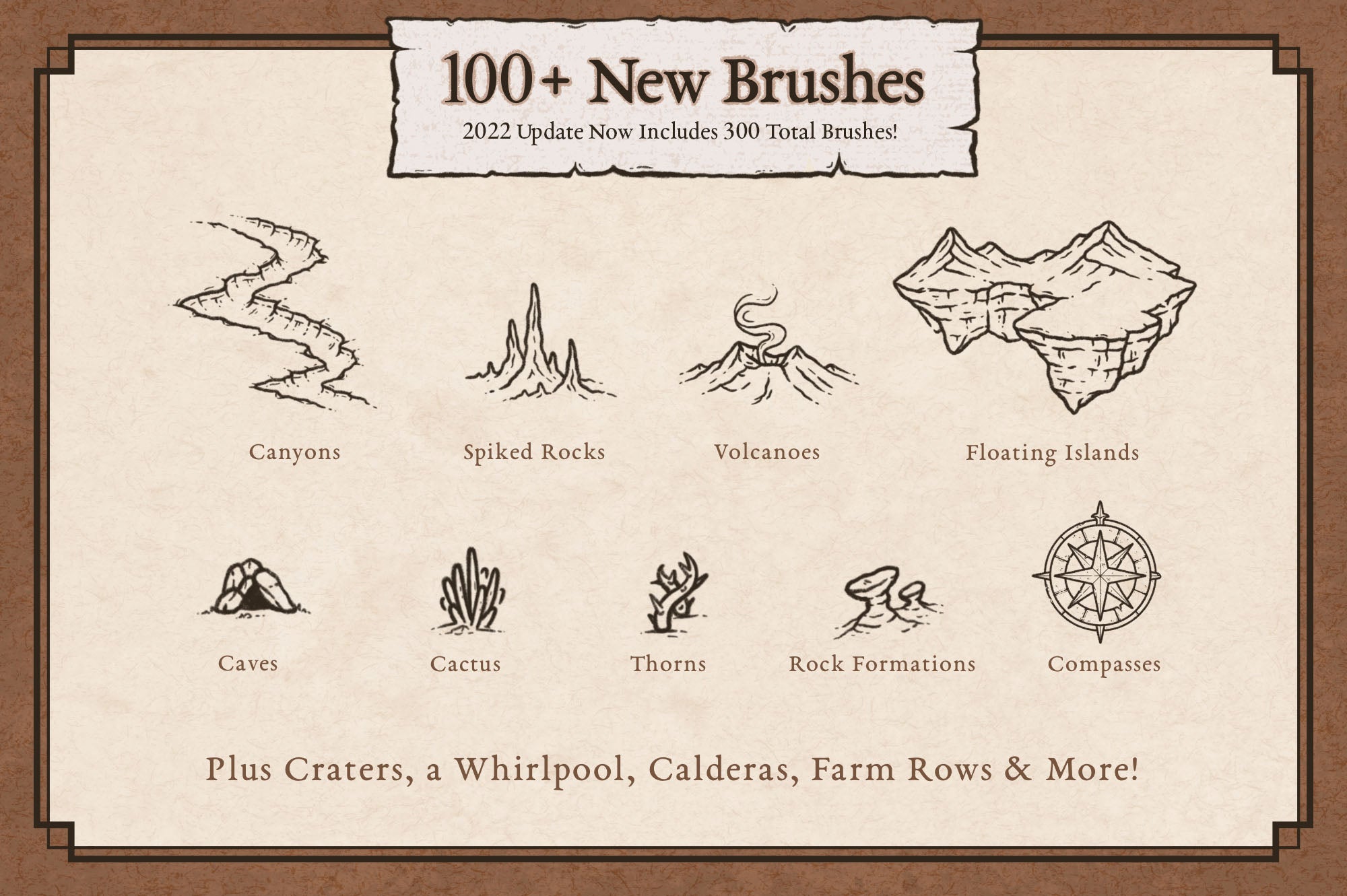 Map Effects Fantasy Map Builder   100NewBrushes 72 