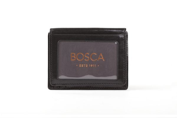 BOSCA 1911 NAPPA VITELLO SMALL BIFOLD WALLET - BLACK – Button Down SF