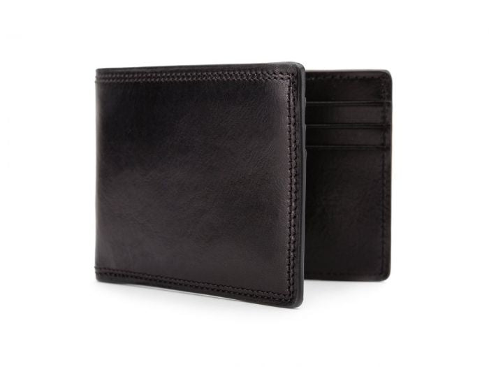 BOSCA 1911 NAPPA VITELLO SMALL BIFOLD WALLET - BLACK – Button Down SF