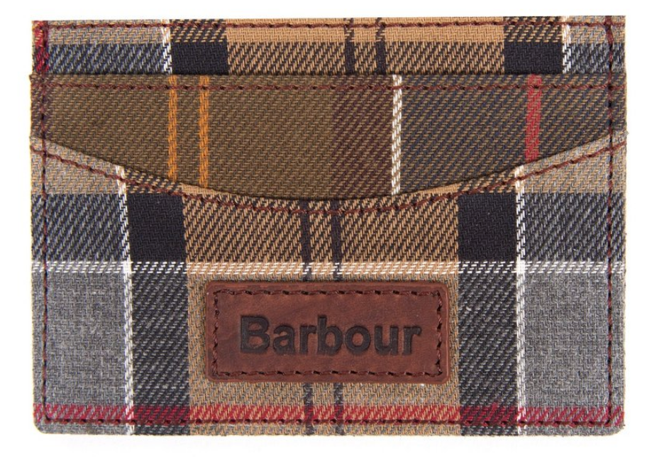 barbour mixed tartan billfold wallet