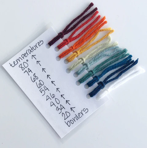 My Temperature Blanket Color Card