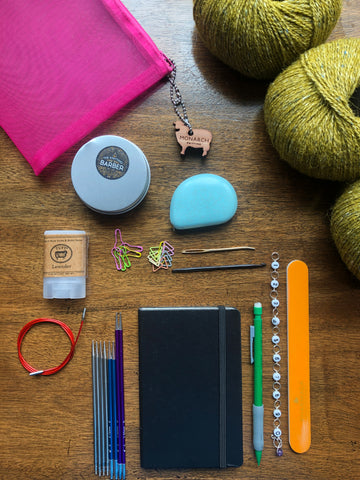 10 Essential Items for Knitting and Traveling  All the tools and notions I  bring on vacation 