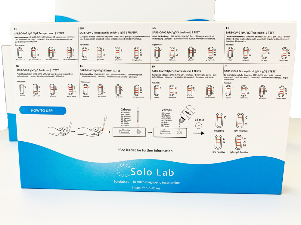 Coronavirus Rapid Test Sars Cov 2 Igg Igm Sololab Eu