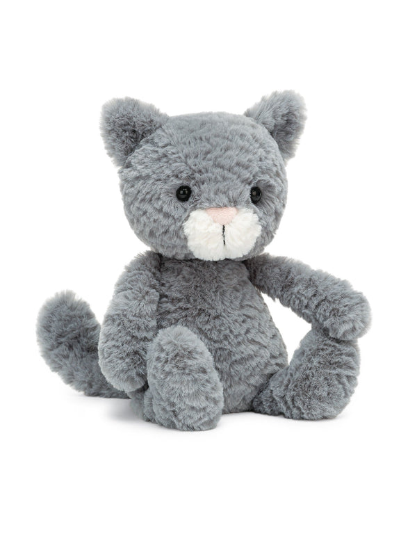 Peluche Chat Gris Bashful Moyen Jellycat Veille Sur Toi