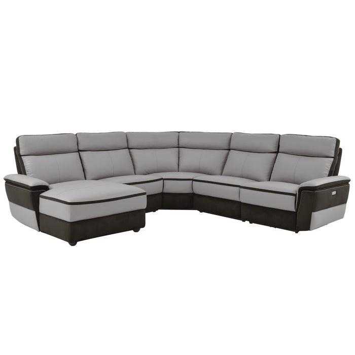 5-Piece Modular Power Reclining Sectional with Left Chaise