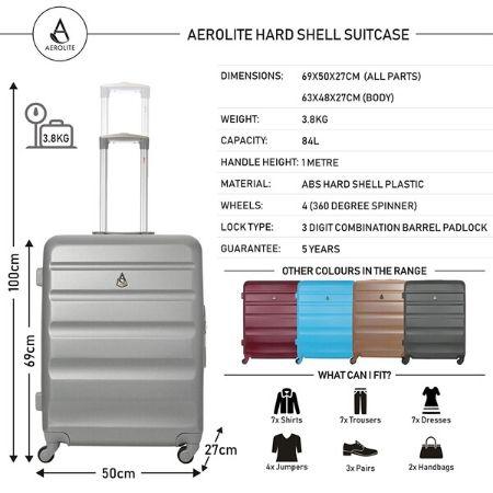 hard shell hand luggage suitcase