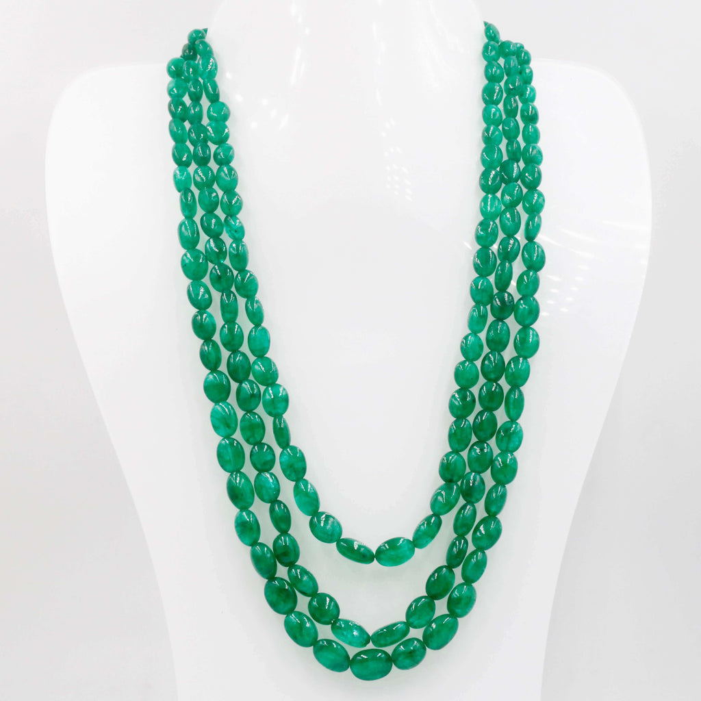 Buy Green Faux Stones Handcrafted Layered Necklace by Ruby Raang Online at  Aza Fashions.