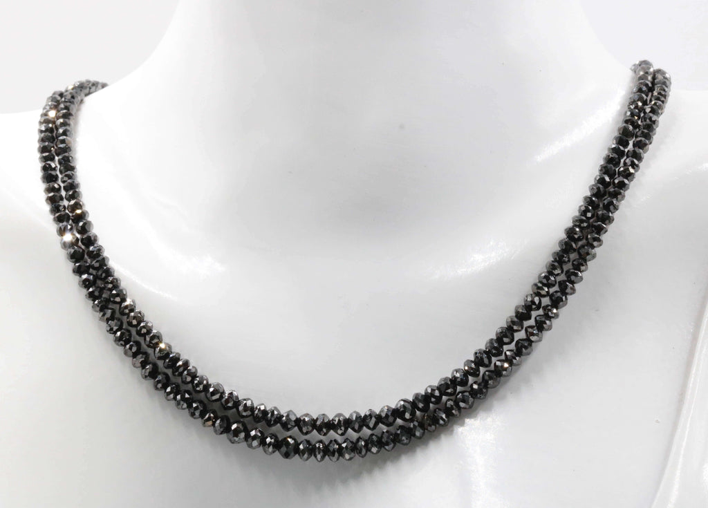 Black Diamond & Gold Necklace - 54 - Fine Jewelry by Tamsen Z