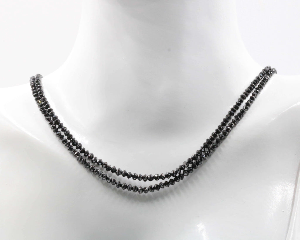 Black Diamond & Gold Necklace - 54 - Fine Jewelry by Tamsen Z