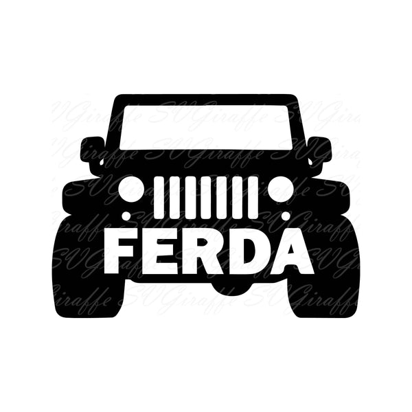 Download Ferda Jeep Svg Dxf Png Pdf Jpg Eps Vector Files Digital Download Cricut Cameo Silhouette Cut File Stencil Clip Art Its A Jeep Thing