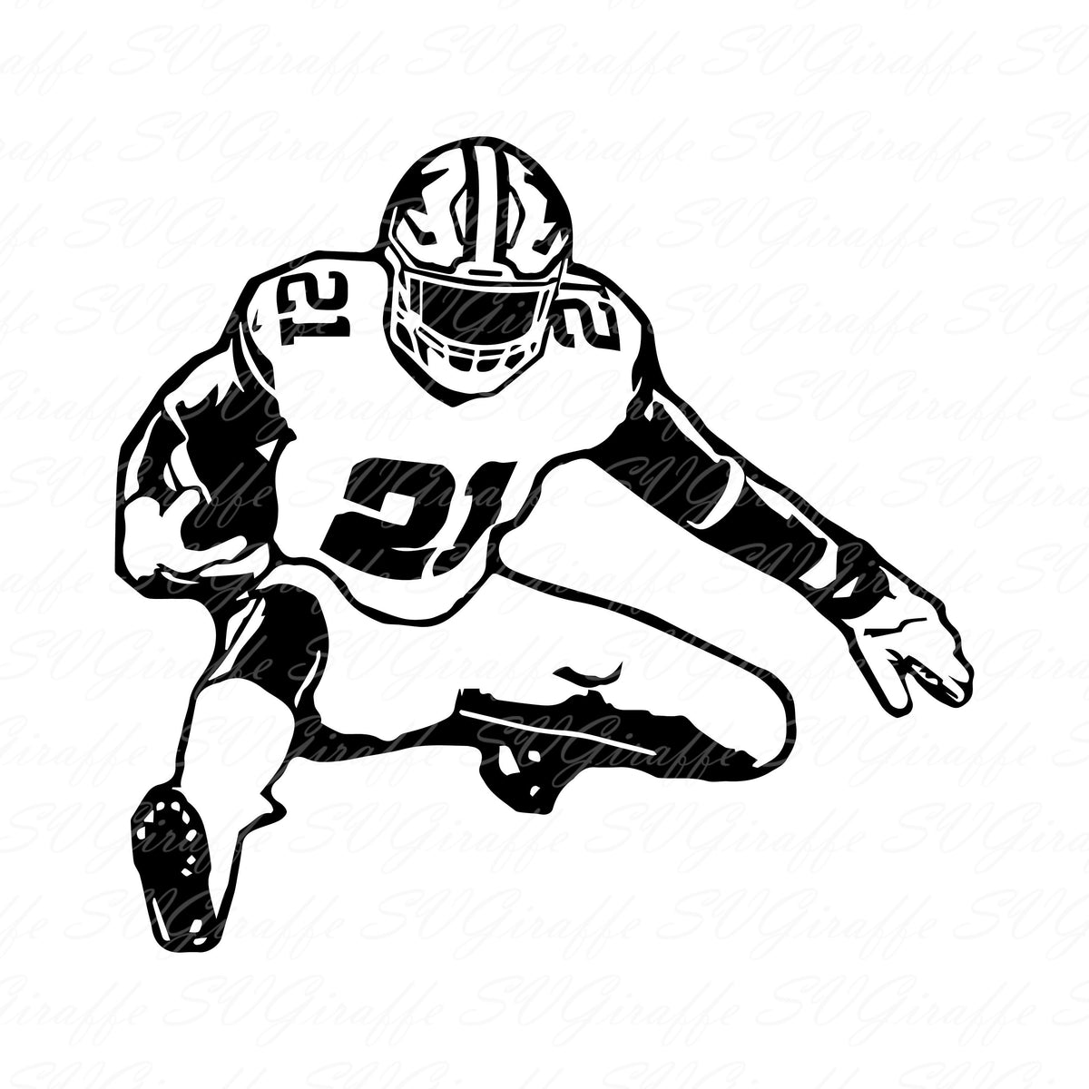 Download Zeke Elliott jumping SVG DXF PNG pdf jpg eps files ...