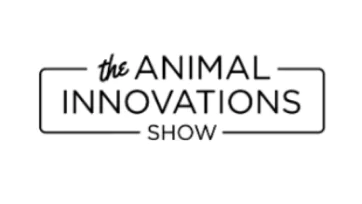 Logo of 'The Animal Innovations Show' with stylized text.