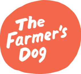 'Logo of The Farmer's Dog on an orange circle background.'