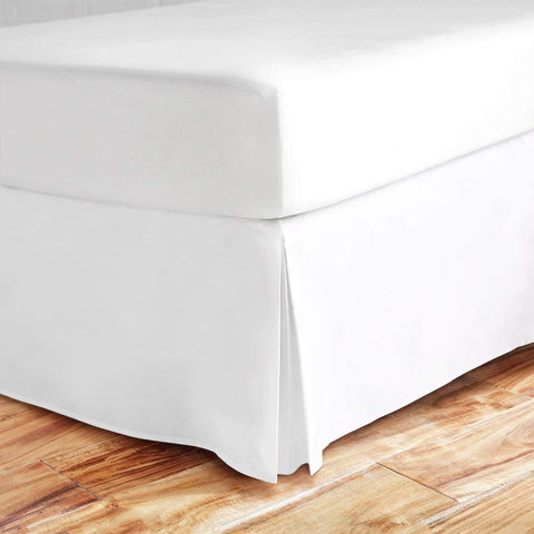White Split Corner Bed Skirt